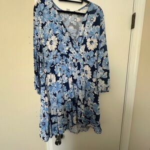 Old Navy Blue and White Floral Dress